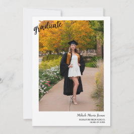 Trendy Boho Graduation Party Invitation 招待状