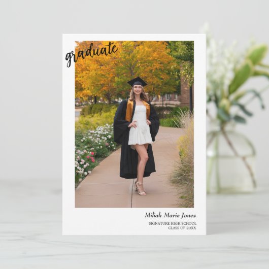 Trendy Boho Graduation Party Invitation 招待状 (スタンド正面)