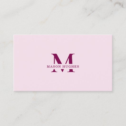 Trendy Bold Chic Monogram 名刺 (正面)