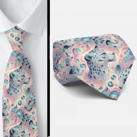 Trendy & Bold | Opal Leopard Print Neck Tie ネクタイ