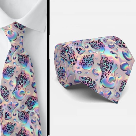 Trendy & Bold | Opal Leopard Print Necktie ネクタイ