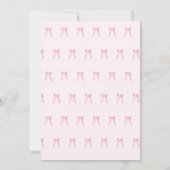 Trendy Bow Ribbon Coquette Sweet 16 Blush Pink  招待状 (裏面)
