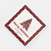 Trendy Buffalo Christmas Napkin Editable Design (コーナー)