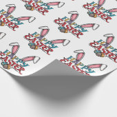 Trendy Bunny Ears  Easter Eggs Wrapping paper ラッピングペーパー (角)