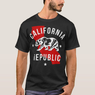 Trendy California Republic Bear State  Tシャツ