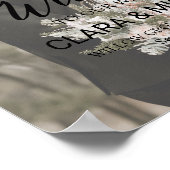 Trendy Calligraphy Faded Photo Welcome Wedding  ポスター (角)