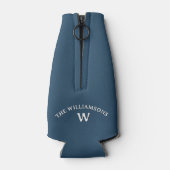 Trendy Can Cooler Watercolor Dock Lake Mountains ボトルクーラー (裏面)