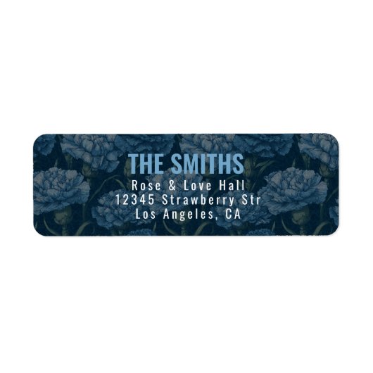 Trendy Carnation Inspired Countryside Wedding ラベル (正面)