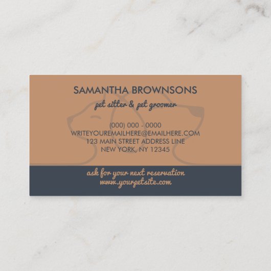 Trendy Cat Dog Pet Punch Loyalty Card 名刺 (裏面)