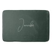 Trendy Celtic Greyish Green Modern Add Own Name バスマット (正面)