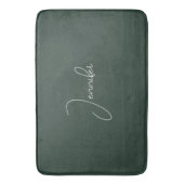 Trendy Celtic Greyish Green Modern Add Own Name バスマット (正面縦)