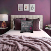 Trendy Chalk Board Girly Motivational Quote  クッション