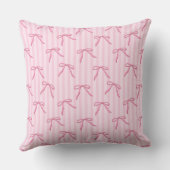 Trendy Charming Pink Bow Knots Pattern クッション (裏面)