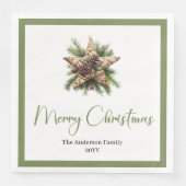 Trendy Chic Boho Christmas Tree in Botanical Style (正面)