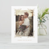 Trendy Chic Golden Lace Thank You Wedding Guests (スタンド正面)