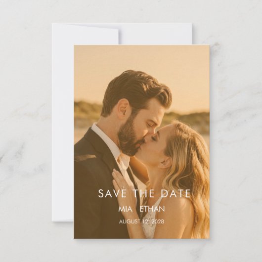trendy chic stylish classy save the date card セーブザデート (正面)