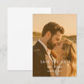trendy chic stylish classy save the date card セーブザデート (正面/裏面)