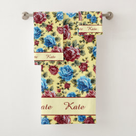 Trendy Chic Stylish Floral Vintage  バスタオルセット