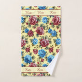 Trendy Chic Stylish Floral Vintage  バスタオルセット (ハンドタオル)