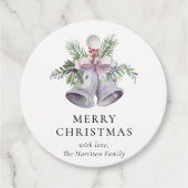 Trendy Christmas Bell Party Elegant Holidays フェイバータグ (正面)