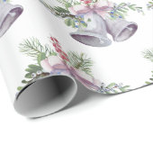 Trendy Christmas Bell Party Elegant Holidays ラッピングペーパー (ロールコーナー)