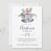 Trendy Christmas Bell Party Elegant Holidays 招待状 (正面)