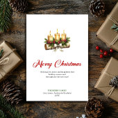 Trendy Christmas candles rustic holiday greeting シーズンカード