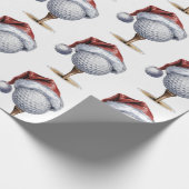 Trendy Christmas Golf Ball Tee With Santa Hat     ラッピングペーパー (角)