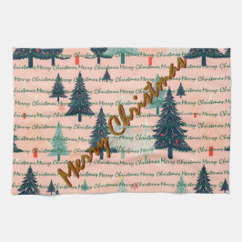 Trendy Christmas Luxury Christmas Trees キッチンタオル