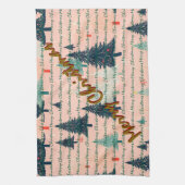 Trendy Christmas Luxury Christmas Trees キッチンタオル (縦)