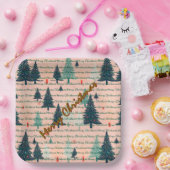 Trendy Christmas Luxury Christmas Trees ペーパープレート (パーティー)