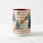 Trendy Christmas Luxury Christmas Trees マグカップ (中央)