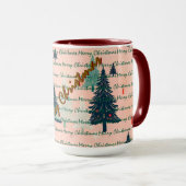 Trendy Christmas Luxury Christmas Trees マグカップ (正面右)