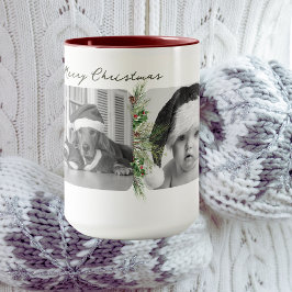Trendy Christmas Mug | カスタムフォトグリーンフレーム マグカップ