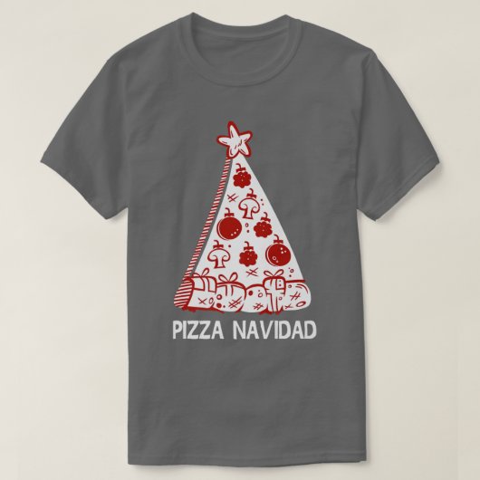 Trendy Christmas Pizza Navidad Slice Tree 32985620 Tシャツ (デザイン正面)