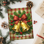 Trendy Christmas stocking vintage holly berries シーズンカード