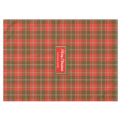 Trendy Christmas Tablecloth Red Green Monogram Art テーブルクロス (正面(横))