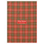 Trendy Christmas Tablecloth Red Green Monogram Art テーブルクロス (正面)