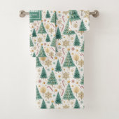 Trendy Christmas trees candy cane bath towel set バスタオルセット (インサイチュ)