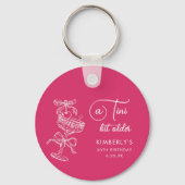 Trendy Cocktail A Tini Bit Older 30th Birthday キーホルダー (裏面)