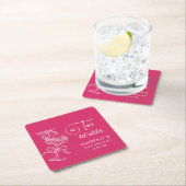 Trendy Cocktail A Tini Bit Older 30th Birthday スクエアペーパーコースター (インサイチュ)
