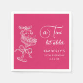 Trendy Cocktail A Tini Bit Older 30th Birthday スタンダードカクテルナプキン (正面)