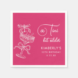 Trendy Cocktail A Tini Bit Older 30th Birthday スタンダードカクテルナプキン