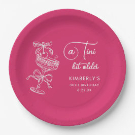 Trendy Cocktail A Tini Bit Older 30th Birthday ペーパープレート