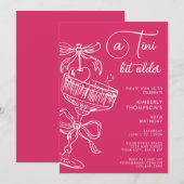 Trendy Cocktail A Tini Bit Older 30th Birthday 招待状 (正面/裏面)