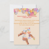 Trendy Cocktail Party Birthday Invitation – Glam & セーブザデート (裏面)
