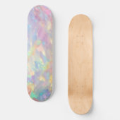 Trendy colorful faux holographic opal スケートボード (正面)