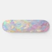 Trendy colorful faux holographic opal スケートボード (横)