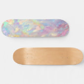 Trendy colorful faux holographic opal スケートボード (横)