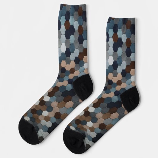 Trendy Colorful Patterned  Socks ソックス (左)